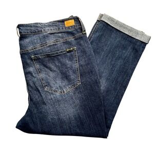 SEVEN7 Jeans‎ Women's 20W Weekend Slim Fit Jean Canal Blue Distressed Cuffed